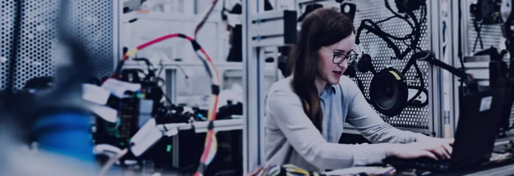 Engineer employee working.