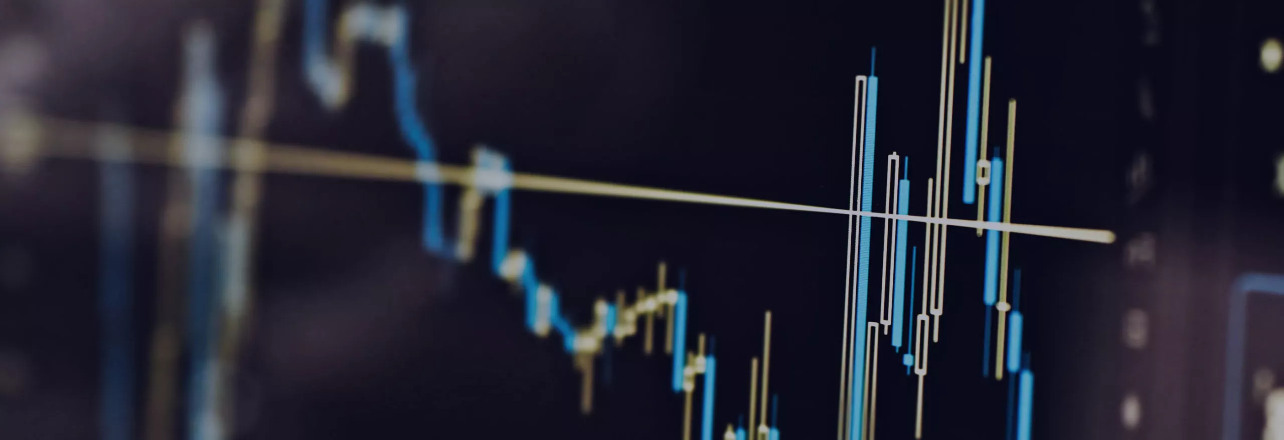 Financial graph on computer screen.