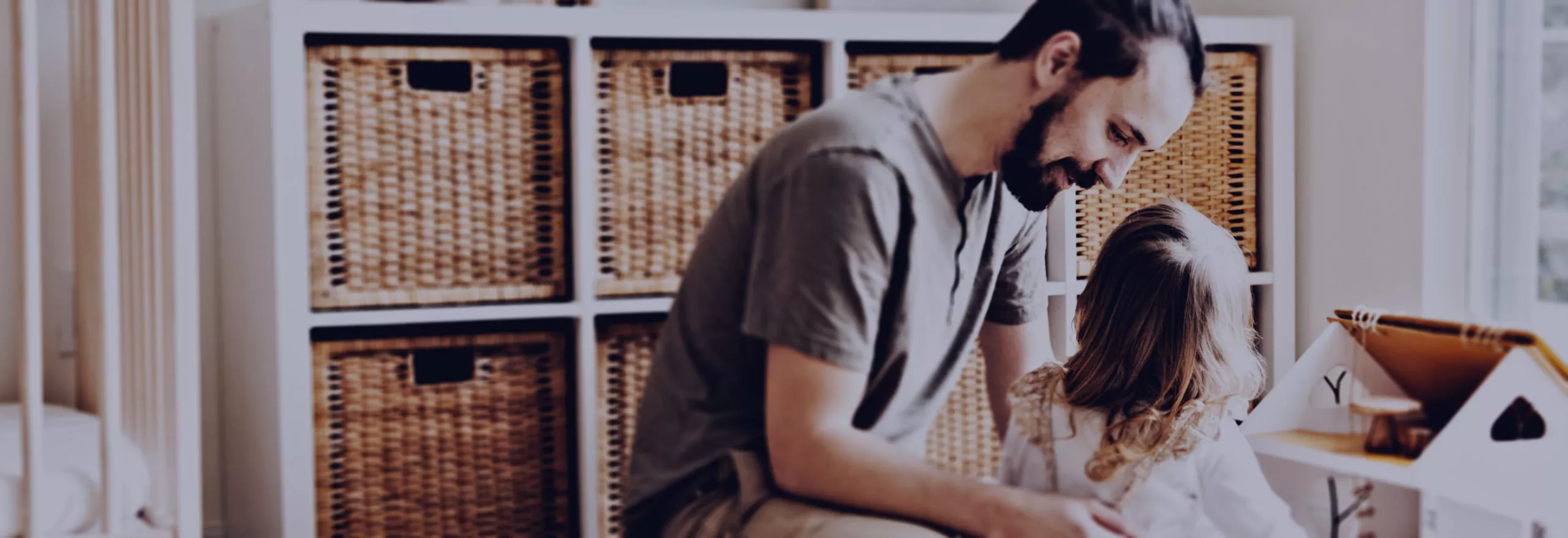 Father and daughter playing.